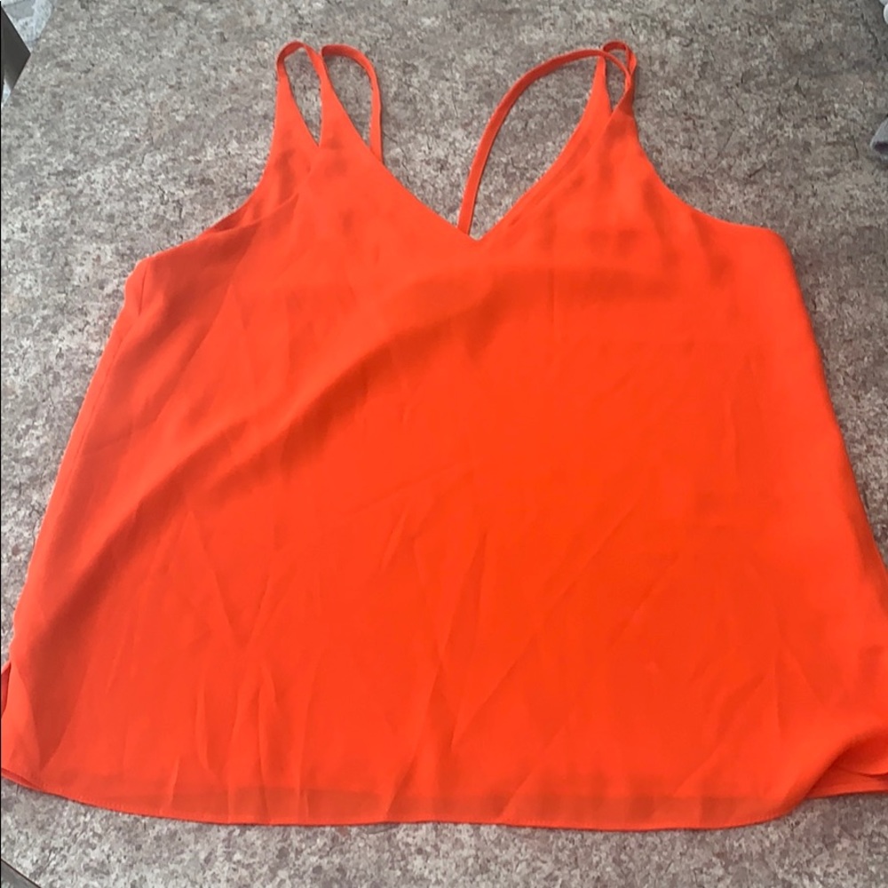 TopShop bright orange top size 4